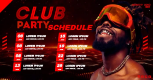 Black List-based Club Party Schedule Facebook template