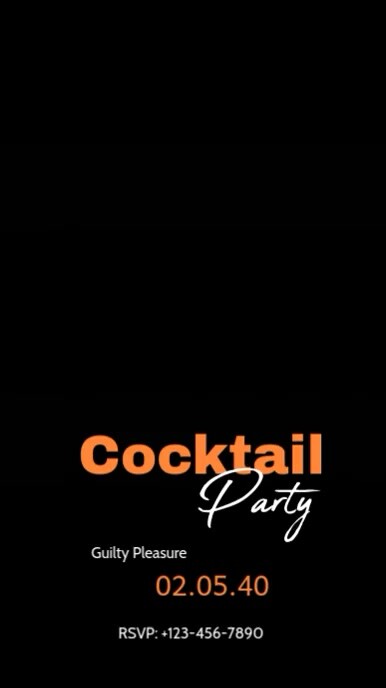 Copy of Black List-based Cocktail Party Invitation Fl | PosterMyWall