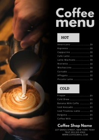 Black List-based Coffee Menu A4 template