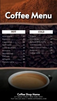 Black List-based Coffee Menu Instagram Story template