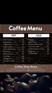 Black List-based Coffee Menu Instagram Story template