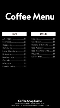 Black List-based Coffee Menu Instagram Story template