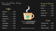 Black List-based Coffee Shop Menu Digital Digital Display (16:9) template