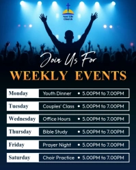 Black List-based Cxhurch Weekly Events Mid Week Service Activities Instagram Portrait template