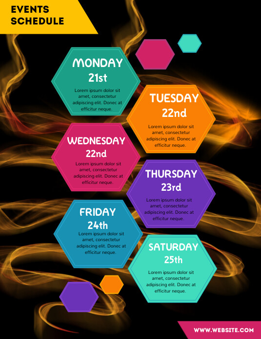 Black List-based  Event Schedule Flyer (us Le template