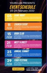 Black List-based Event Schedule Tabloid template