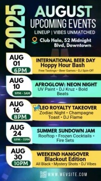 Black List-based Events Schedule 2025 Instagram Story template