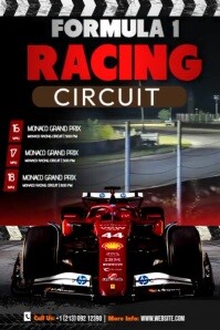 Black Formula 1 Racing Iphosta Template