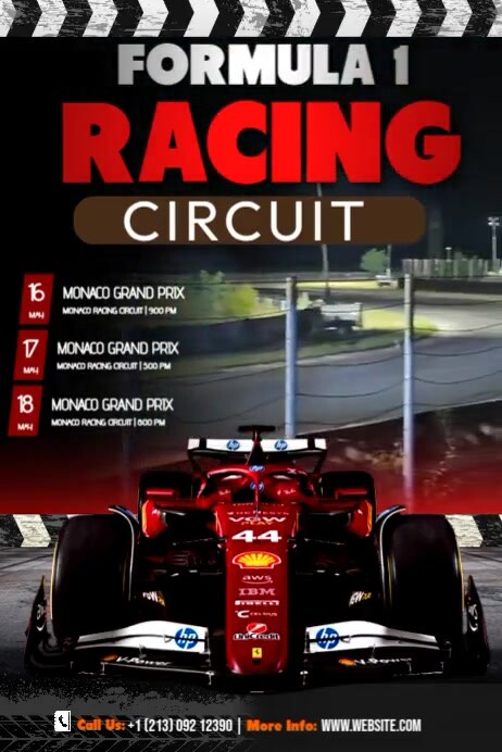 Black List-based F1 Track Event Poster 海报 template