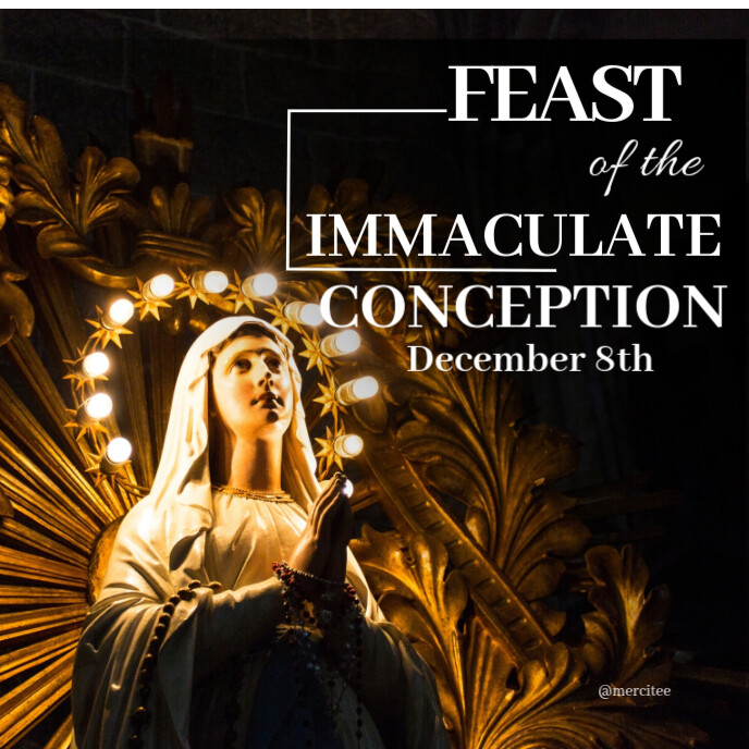 Black List-based Feast Of The Immaculate Conception  Album Cover template