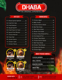 Black List-based Food Menu Flyer (us Letter) template