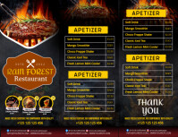 Black List-based Food Menu Flyer (us Letter) template