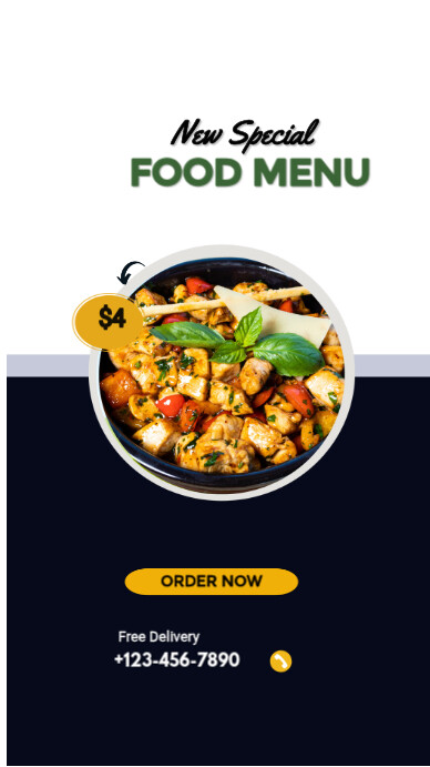 Black List-based Food  Menu Instagram Story Instagram-Story template