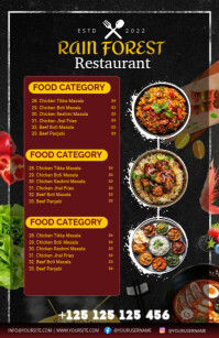 Black List-based Food Menu Tabloid Tabloide template