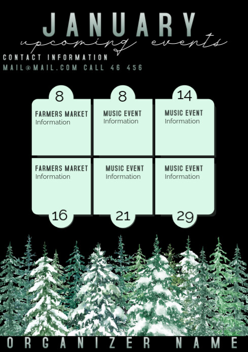Black List-based Green A4 template
