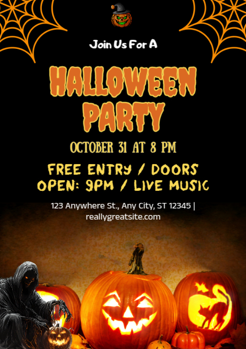 Black List-based Halloween A4 template