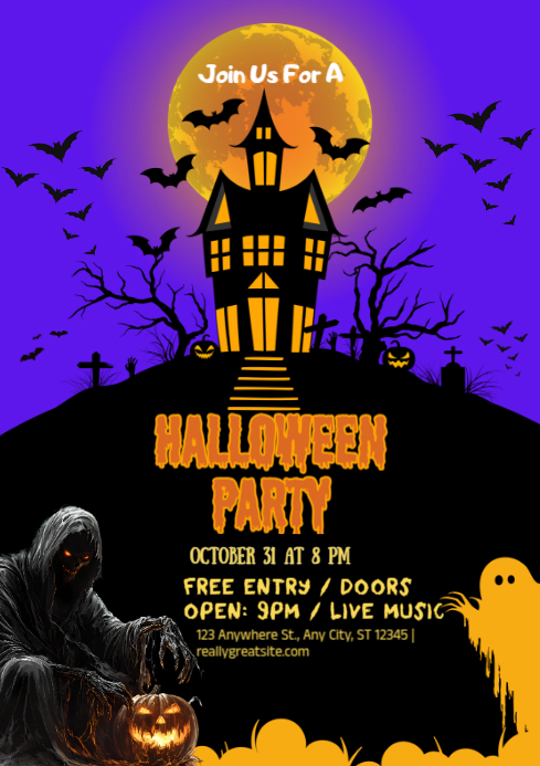 Black List-based Halloween A4 template