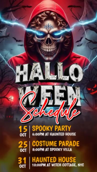 Black List-based Halloween Event Schedule Instagram Story template