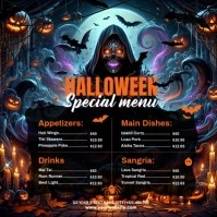 Black List-based Halloween Menu  Instagram Post Template