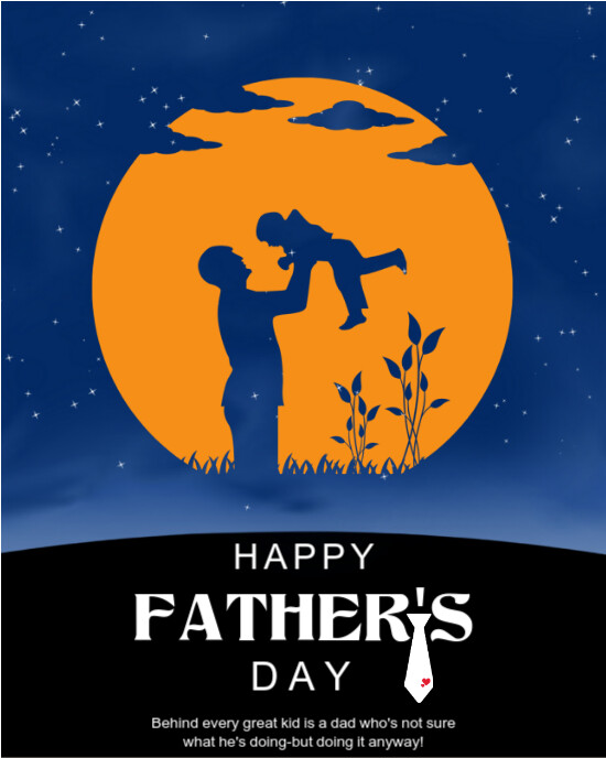Black List-based Happy International Father's Day  Instagram Portrait template