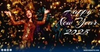 Black List-based Happy New Year  Facebook Event Cover template