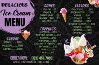 Black List-based Ice Cream Menu Poster template