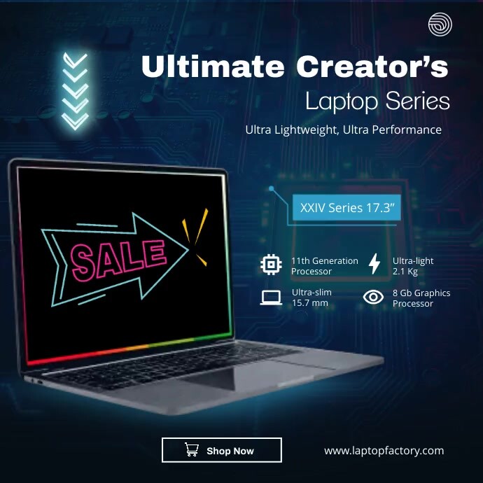 Black List-based Laptop Series Te Instagram P Instagram-Beitrag template
