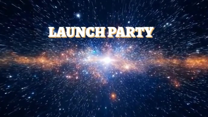 Black List-based Launch Party Digital Display (16:9) template