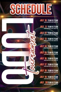 Black List-based Ludo Schedule  Poster Плакат template