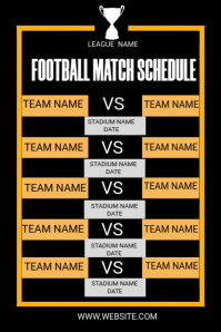 Hitam Football Match Schedule Grafik Pinterest Template