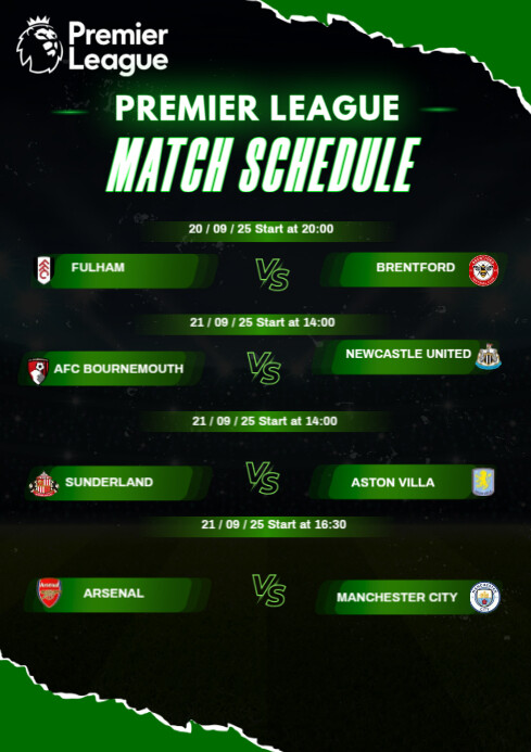Black List-based Match Schedule  A4 template