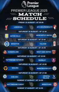 Black List-based Match Schedule  Half Page Wide template