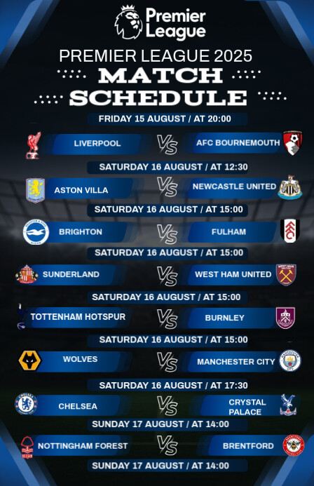 Black List-based Match Schedule  Half Page Wide template