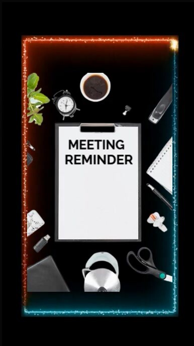 Black List-based Meeting Reminder Youtube Short template