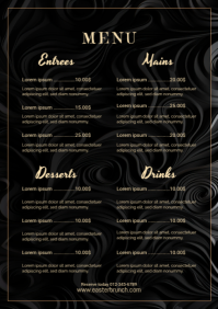 Black List-based Menu  A3 template