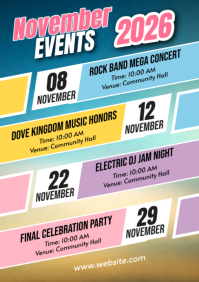 Event Schedule A5 Template