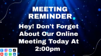 Black List-based Online Meeting Reminder Digital Display (16:9) template