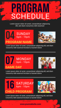 Black List-based Program Schedule Instagram Story template