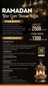 Black List-based Ramadan Aftar Buffet Menu Instagram Story template