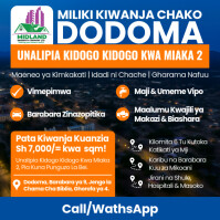 Black List-based Real Estate, Tanzania, Dodoma, Swahili Language, Plots Of Land On Sale Instagram Po template