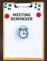 Black List-based Reminding Meeting Flyer (us Letter) template
