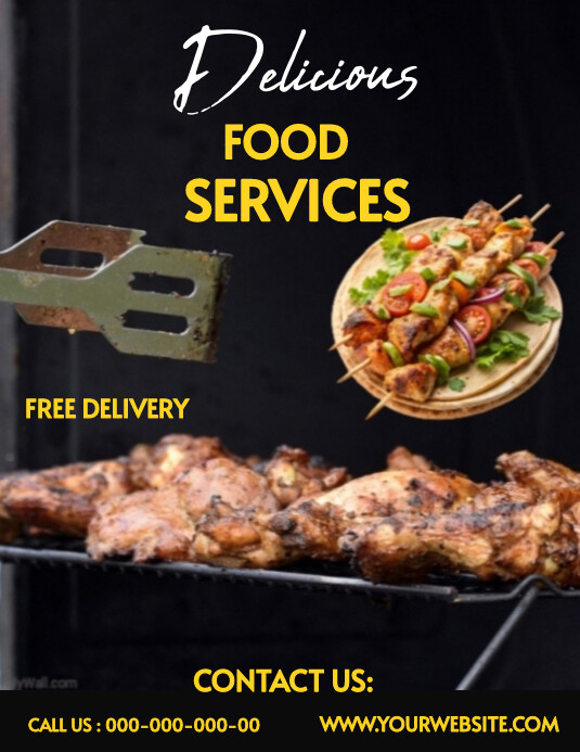 Black List-based Restaurant Menu Delicious Fo Flyer (US Letter) template