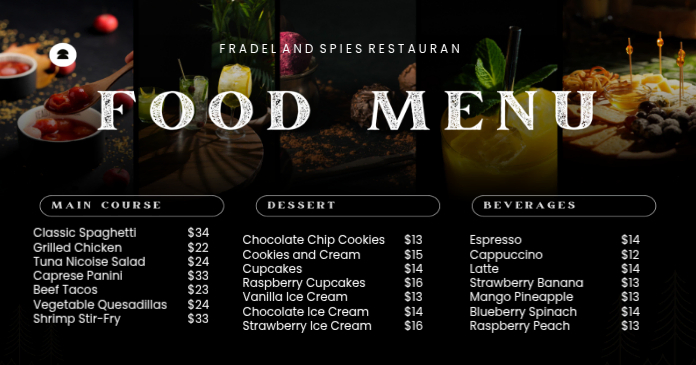 Restaurant Menu Facebook Post Template | PosterMyWall