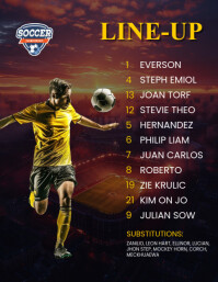 Football Match Lineup Posters Template | PosterMyWall