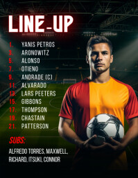 Black List-based Starting Line Up Flyer (us Letter) template