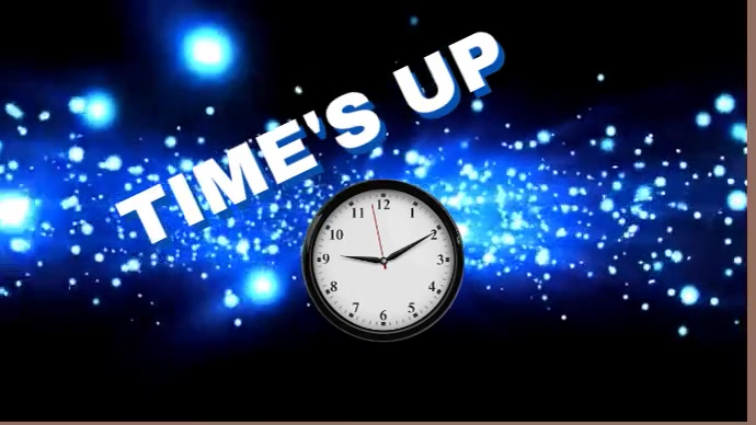 Black List-based Time's Up Digital Display (16:9) template