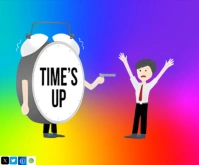 Black List-based Time's Up Medium Rectangle Middelgrote rechthoek template