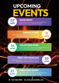 Black List-based Upcoming Events A6 template