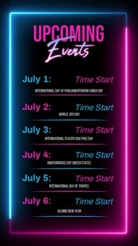 Black List-based Upcoming Events  Digital Dis template