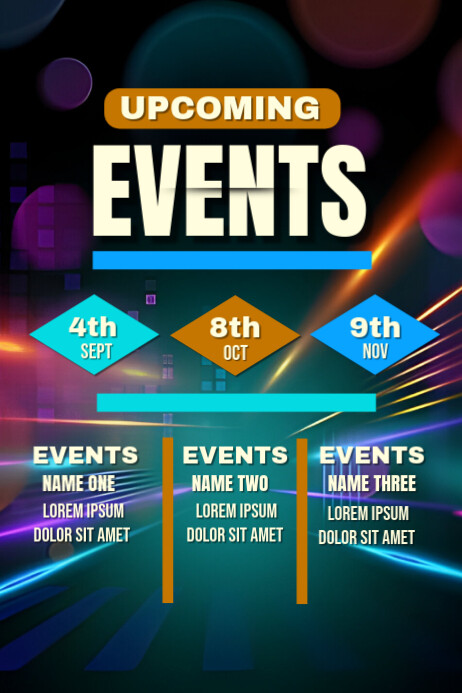 Black List-based Upcoming Events Poster Template | PosterMyWall